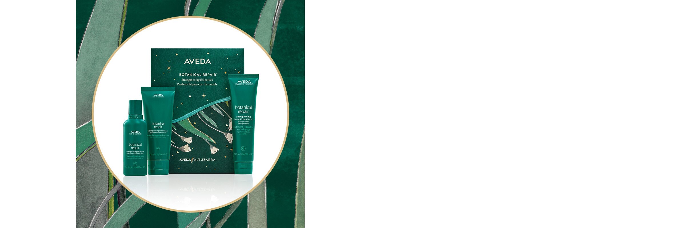 Shop our limited-edition botanical repair strengthening essentials gift set for damaged hair