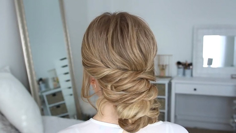 Click on video demonstrate about Hair styling - Elegant Low Bun