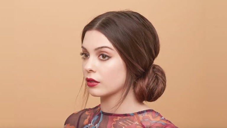 Click on video demonstrate about Hair styling - Ponytail Bun Hair