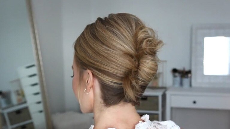 Click on video demonstrate about Hair styling - French Twist Hairstyle